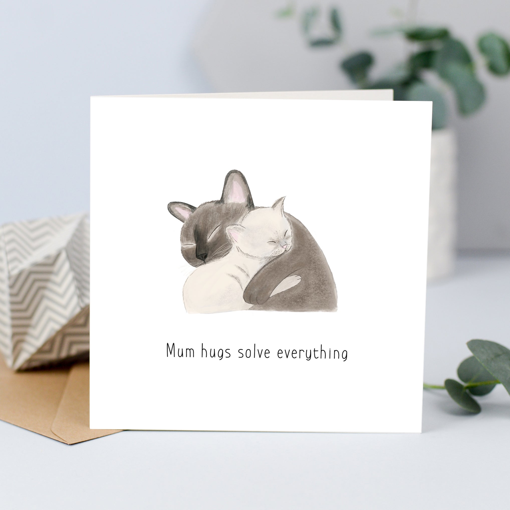 Cats Cuddling Card
