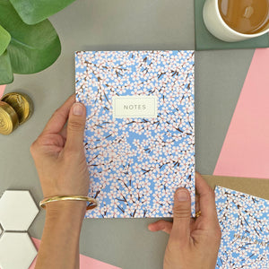 Japanese style cherry blossom notebook