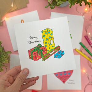 Pile of Presents - colour in card