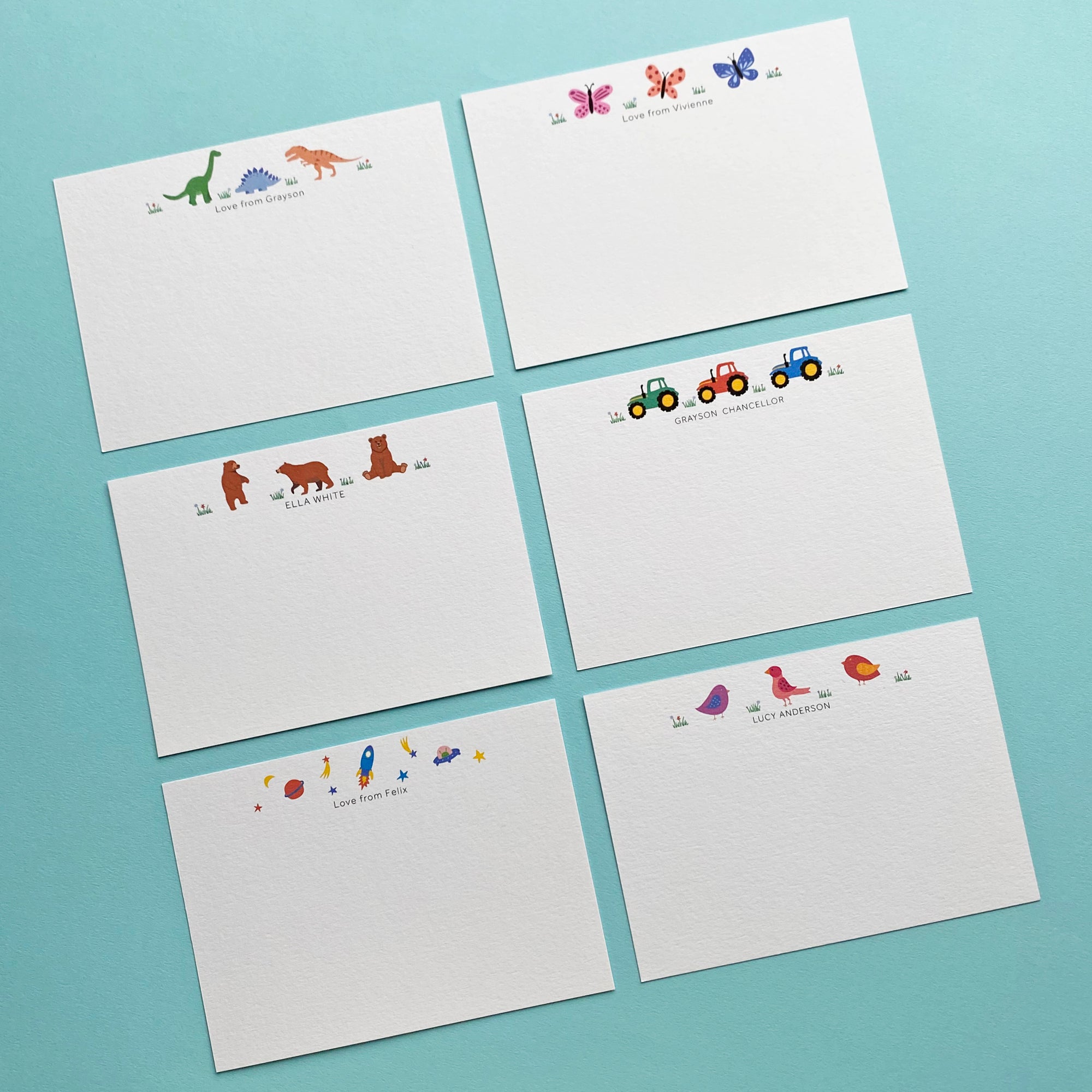 Personalised Space Notelets / Correspondence cards