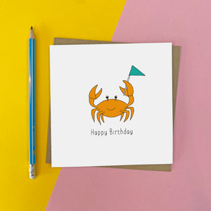 crab birthday card