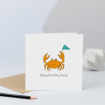 birthday card with crab