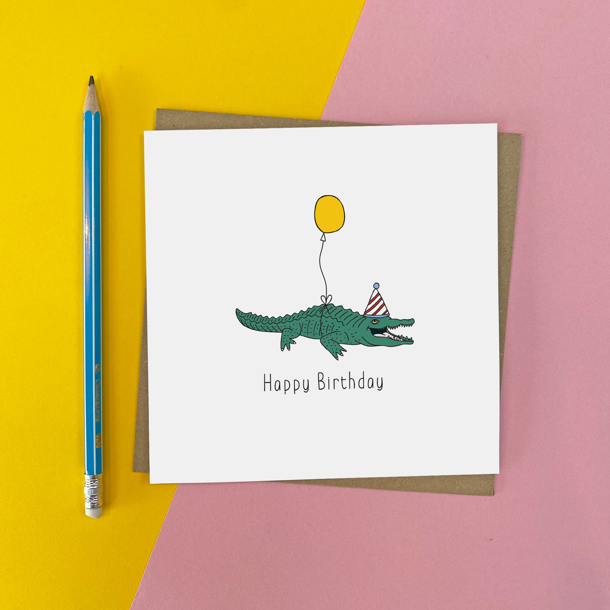 Crocodile birthday card