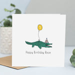 personalised crocodile card