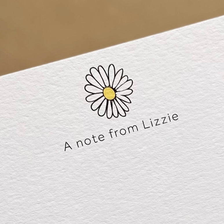 Personalised Daisy Notelets / Correspondence cards – Lizzie Chancellor