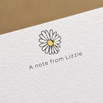 Personalised Daisy Notelets / Correspondence cards