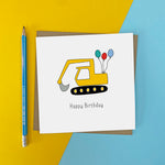 Digger birthday Card