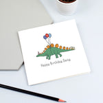 Stegosaurus birthday card