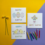 Easter colour in cards - coloured in
