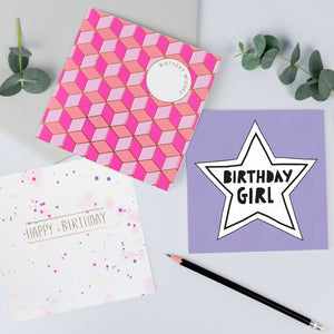 birthday card pack of 3