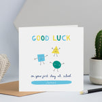 First day of school Card - Blue