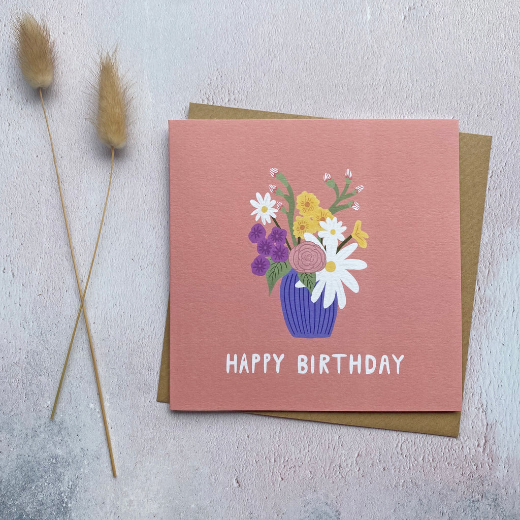 floral birthday card
