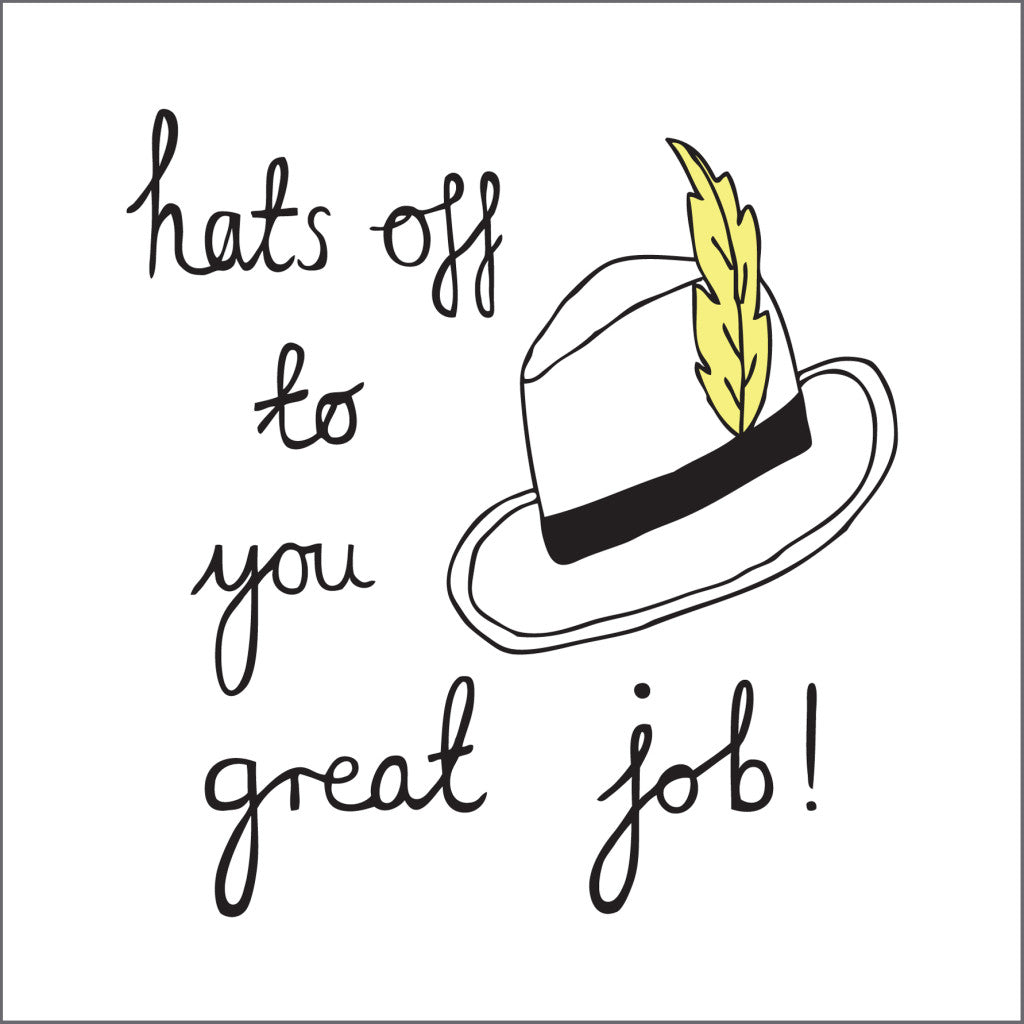 "Hats Off" Congratulations Card