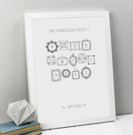 Home Sweet Home personalised family print (Unframed)