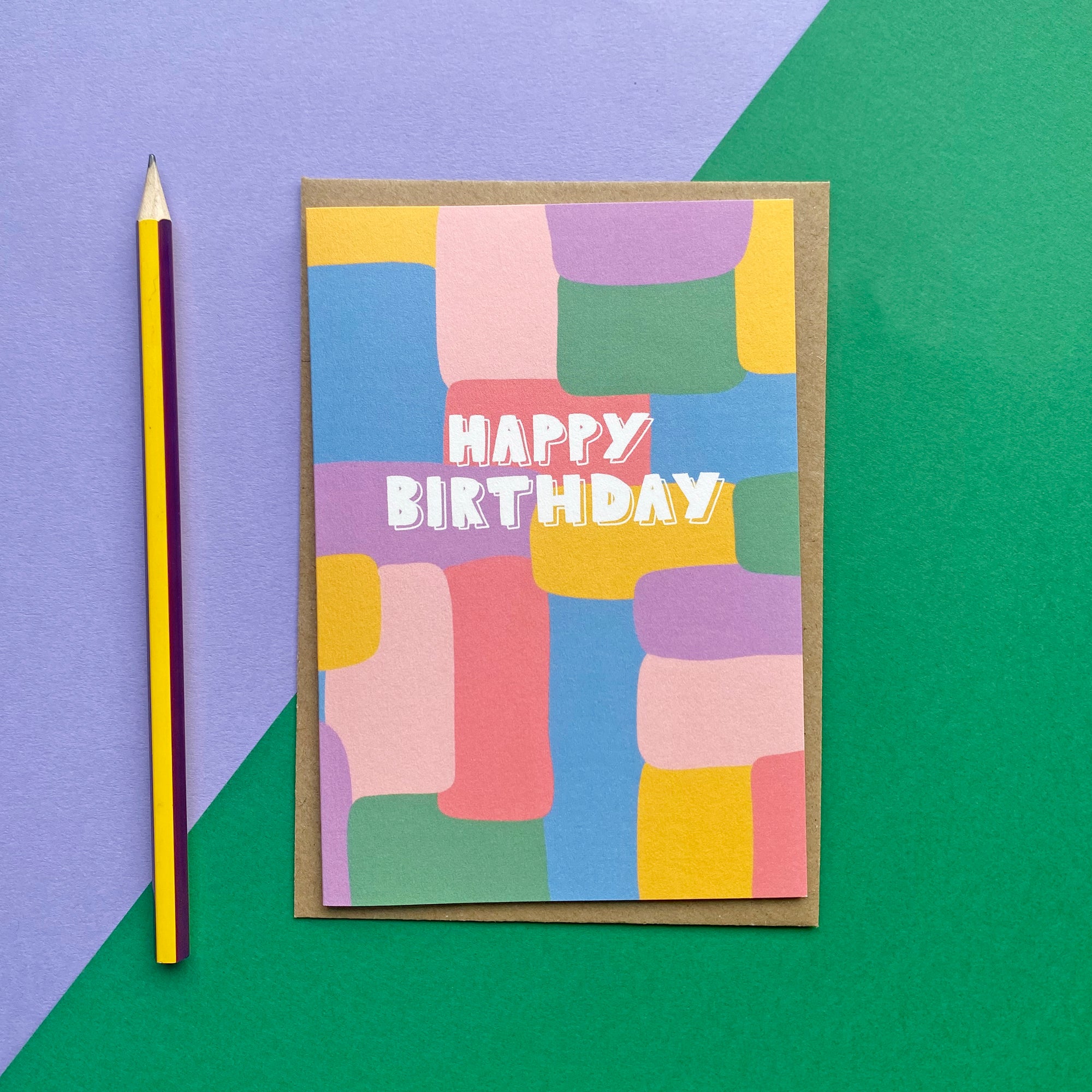 Happy Birthday Abstract Card