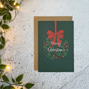 Leaves and Berries Christmas Card