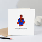 Lego Spiderman birthday card