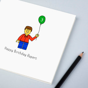 Lego card for Childs birthday