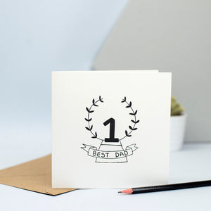 A card for the best dad there is! A simple design with a trophy and the words "Best Dad". Perfect for your dads birthday or fathers day.