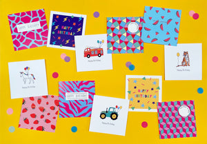 pack of childrens birthday cards