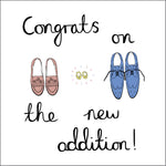 Baby Shoes New Baby Card