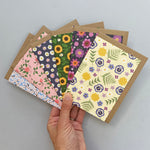 Floral Illustrated Notelets - set of 6