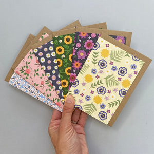 Set of 6 Floral Notecards