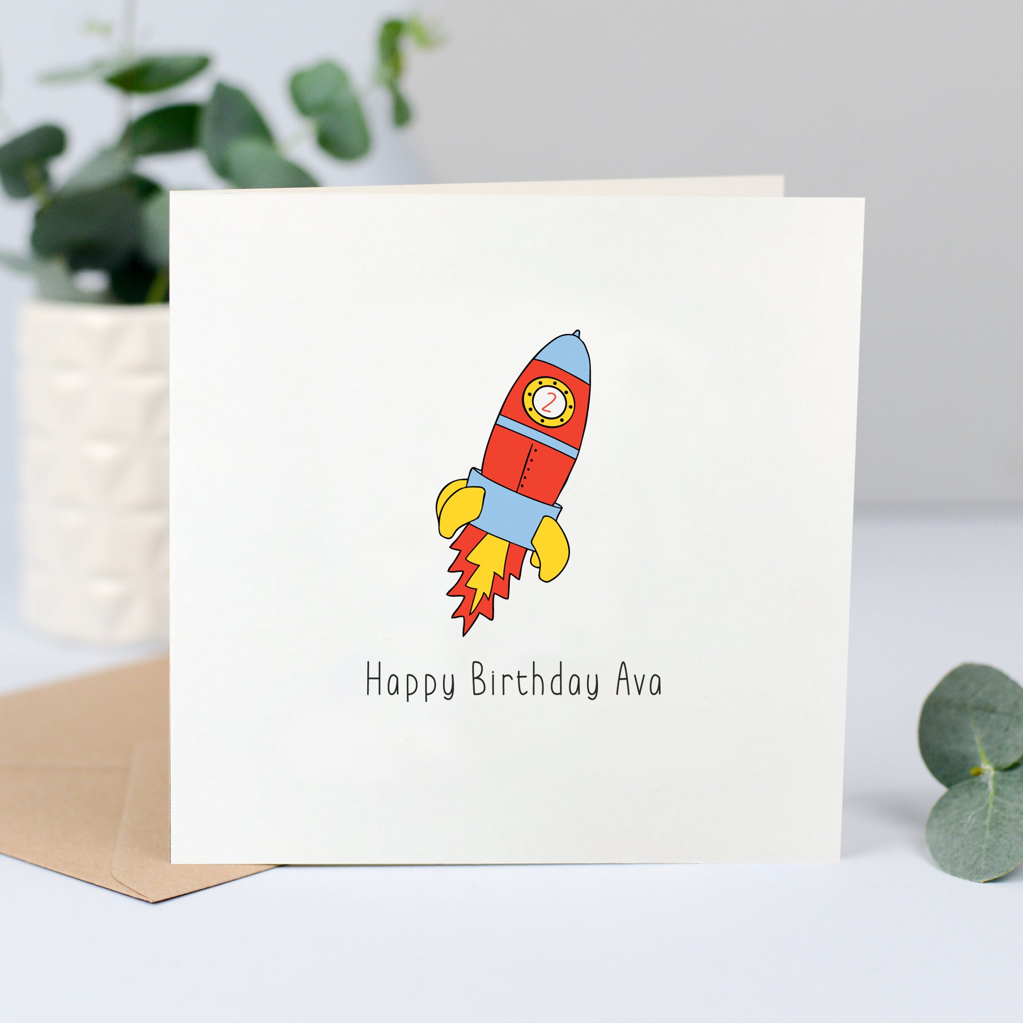 Rocket birthday card