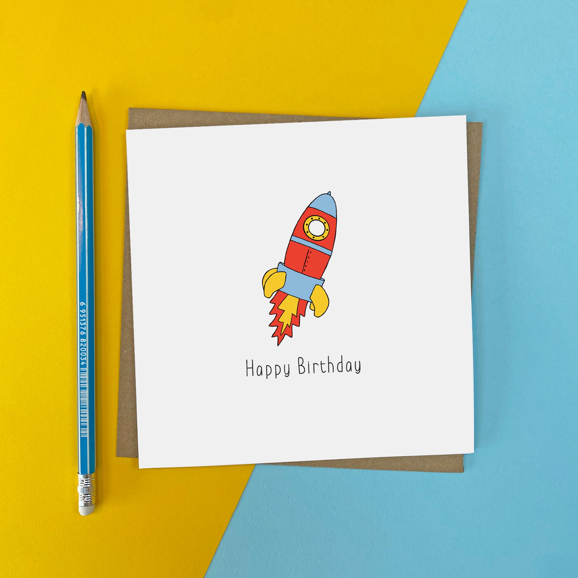 Rocket Birthday Card