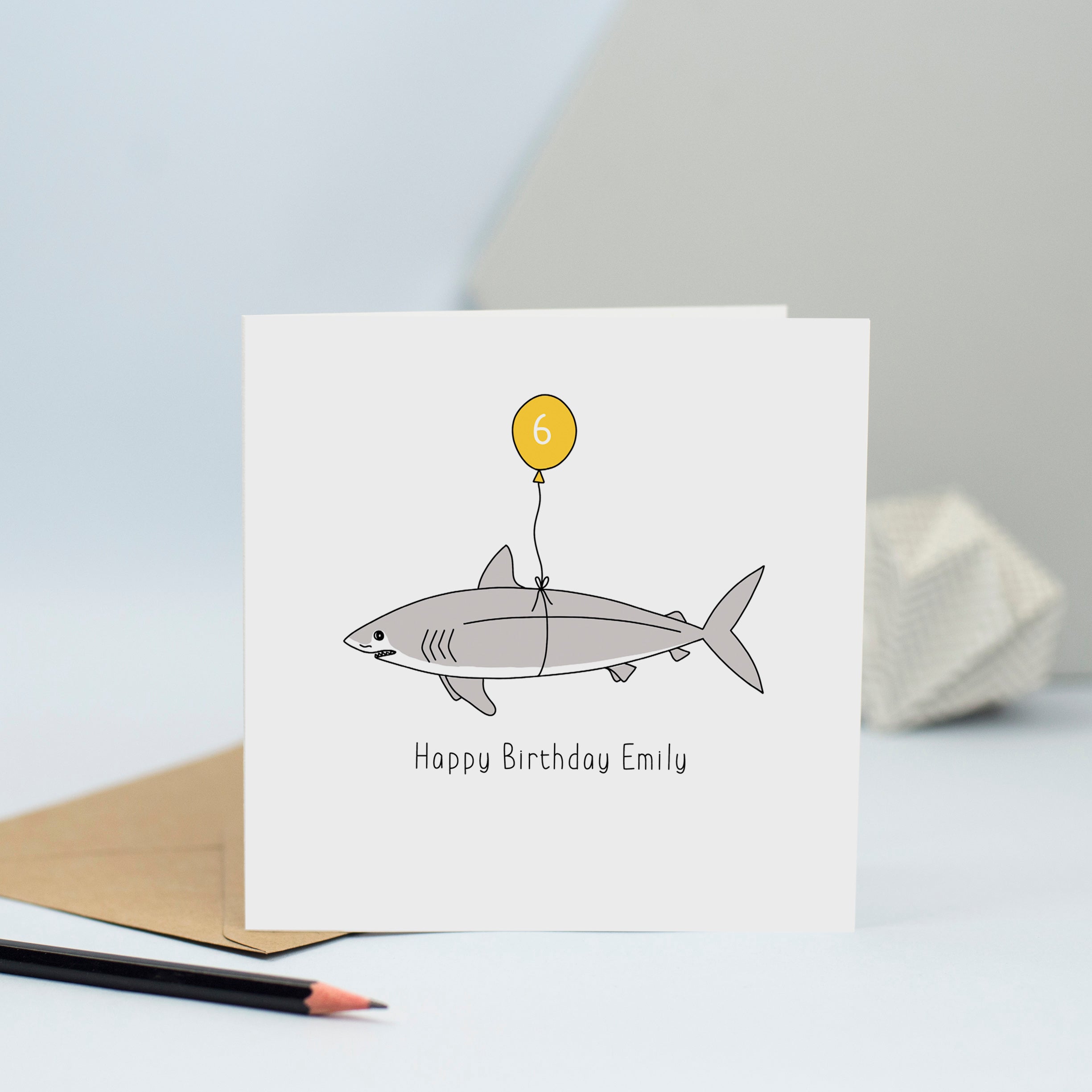 Shark birthday card