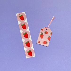 Strawberry Gift Tag and Stickers