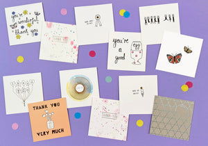 Thank you card pack of 12