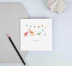 Personalised Thank You Cards - Animals With Balloons
