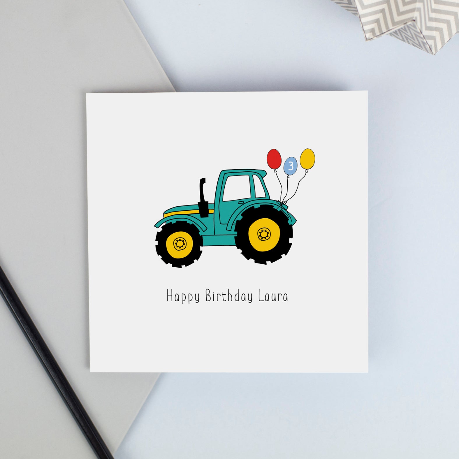 Personalised Tractor Birthday Card | Lizzie Chancellor