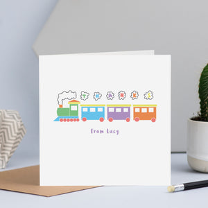 Personalised Thank You Cards - Train