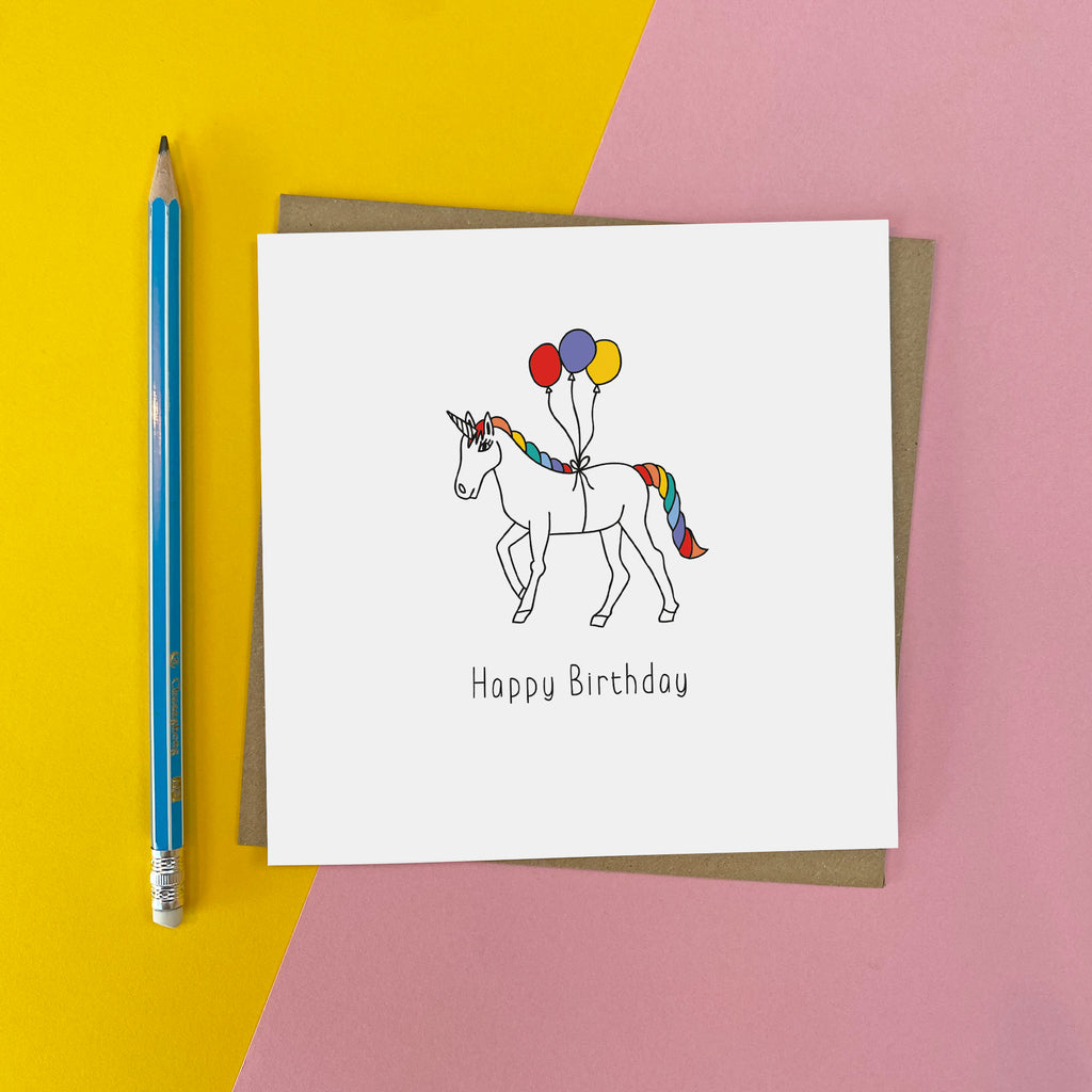 unicorn birthday card