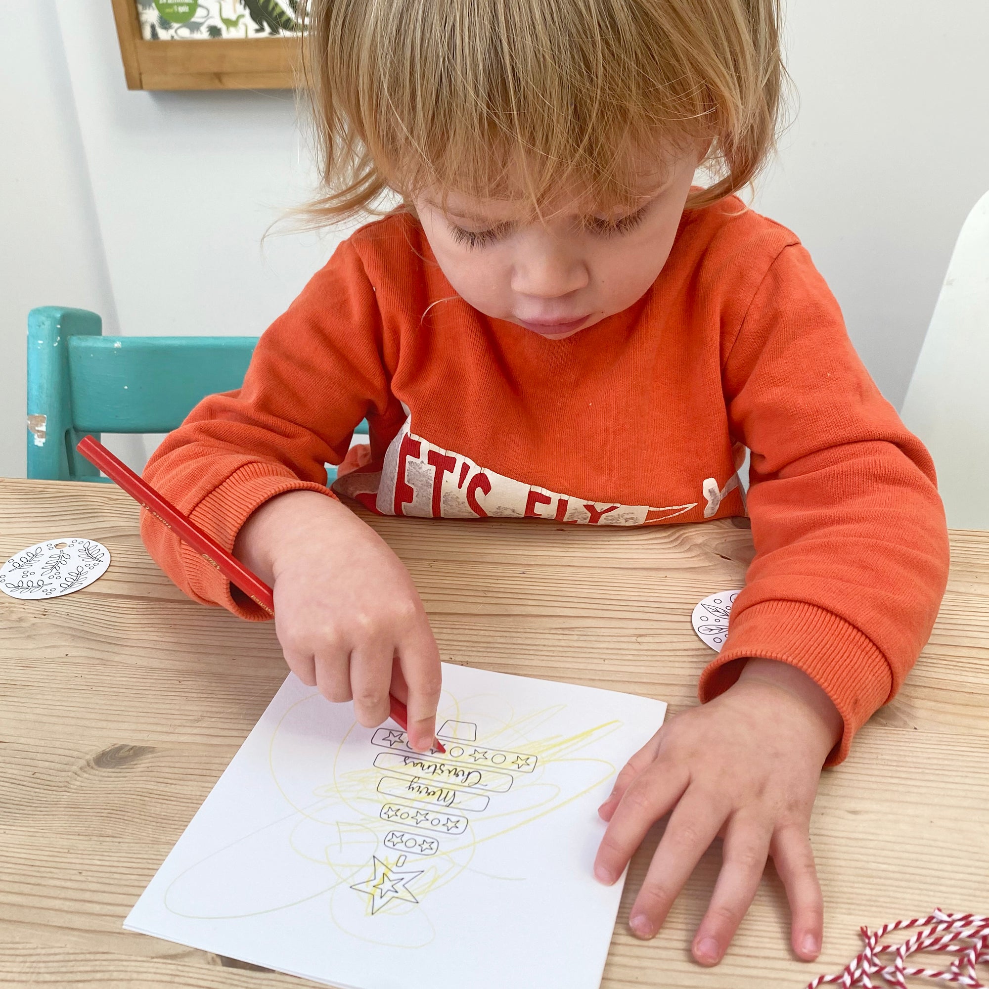 Colouring in Christmas Cards