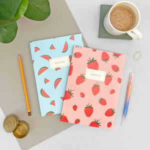 A5 Lined Notebook Duo - Fruity Designs