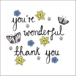 You're Wonderful Thank You Card