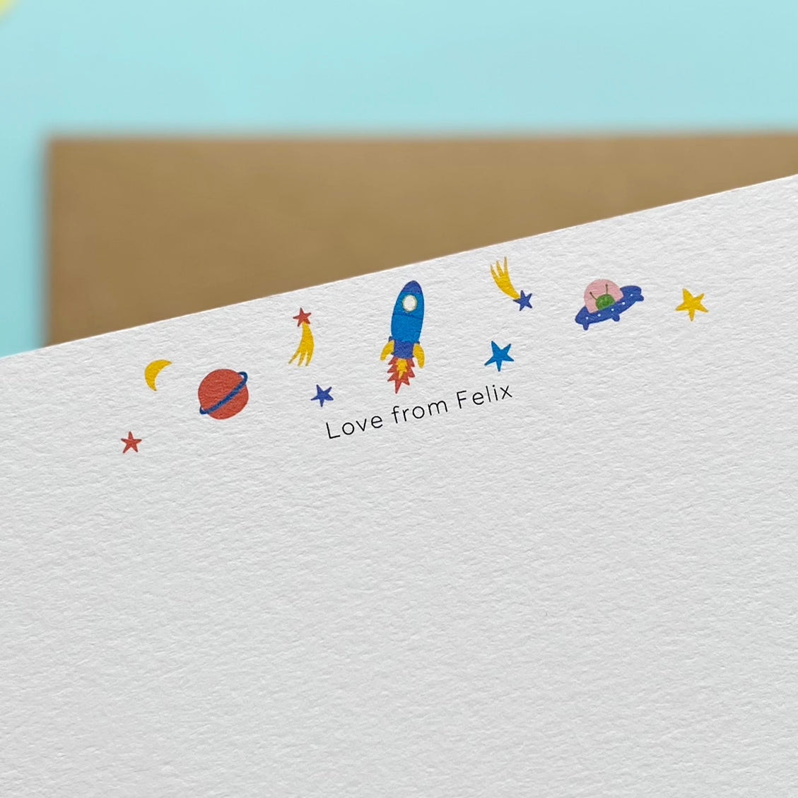 Personalised Space Notelets / Correspondence cards – Lizzie Chancellor
