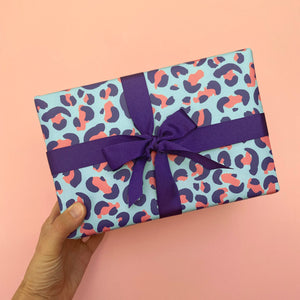 recyclable wrapping paper leopard print